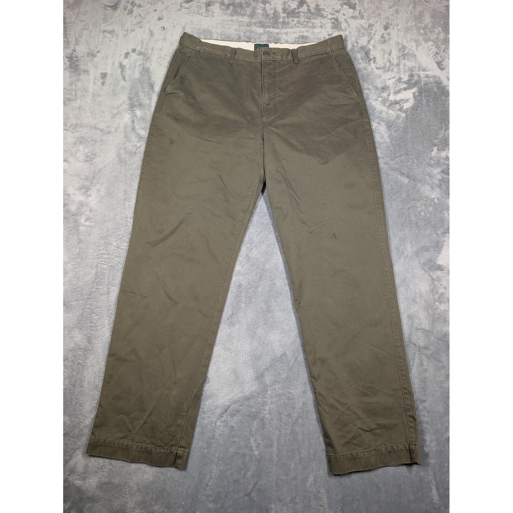 J.Crew Pants Mens 35x32 Green Broken-In Straight Chino Cotton Casual Twill